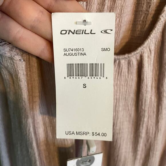 NWT O’Neill Augustina Off Shoulder Dress Light Pink Short Sleeve Size Small - Picture 3 of 6
